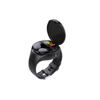 HKM-667987 Detachable Heart Rate Monitor Smart Pedometer with TWS Earbuds and Bracelet Combo