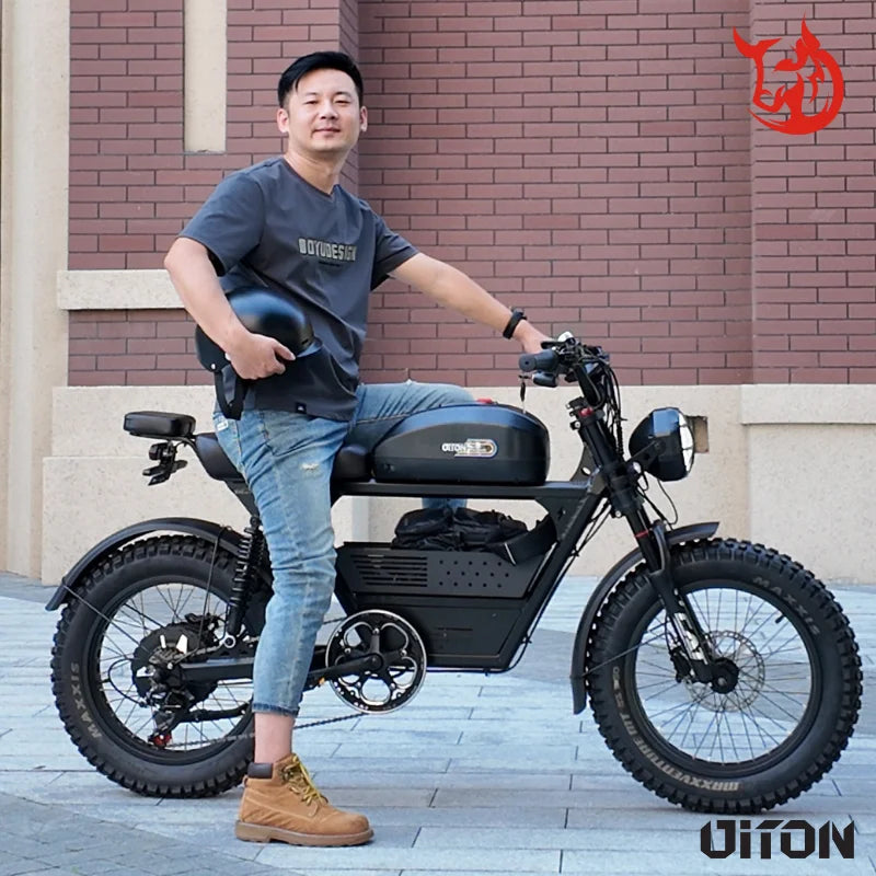 HKM-667987 Electric Motorcycle 52V 1500W with 7-Speed Transmission and Long-Range Battery