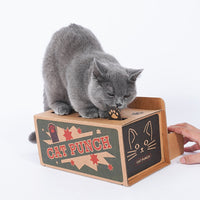 HKM-6680125 Interactive Cat Toy with Hamster Machine Design - Durable Corrugated Paper, 30x15.5x13.5cm