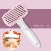 HKM-6681405 Automatic Pet Hair Removal Comb for Dogs and Cats - One-Click Universal Design, Compact Size 10.7*19.5cm