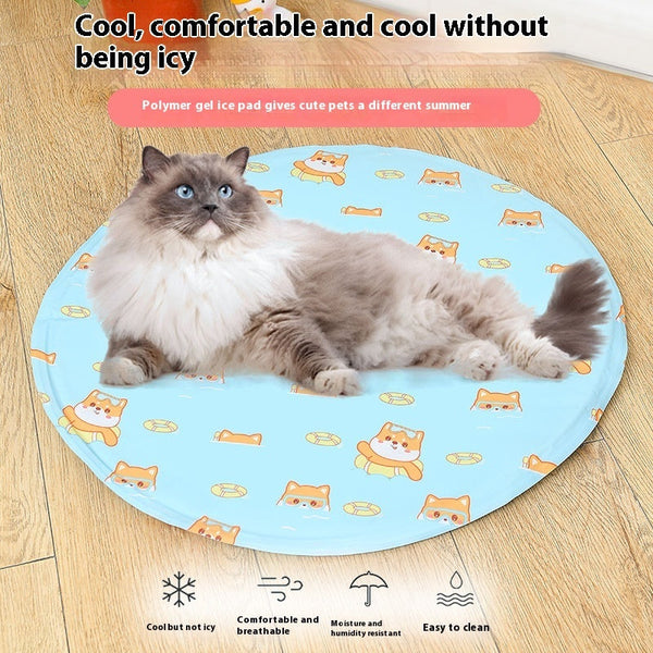 HKM-6681789 Cooling Round Gel Pad for Pets - Multipurpose Heatstroke Prevention Mat in Various Sizes and Colors