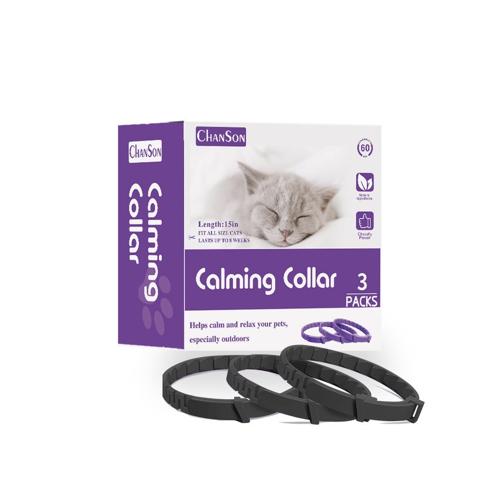 HKM-6681917 Pet Pheromone Relief Comfort Collar - 3 Pack, Various Colors for Dogs and Cats