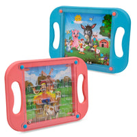 HKM-668243 Balance Ball Labyrinth Toy for Kids - Educational Handheld Maze Game - Plastic Desk Pinball Game - Ages 3+