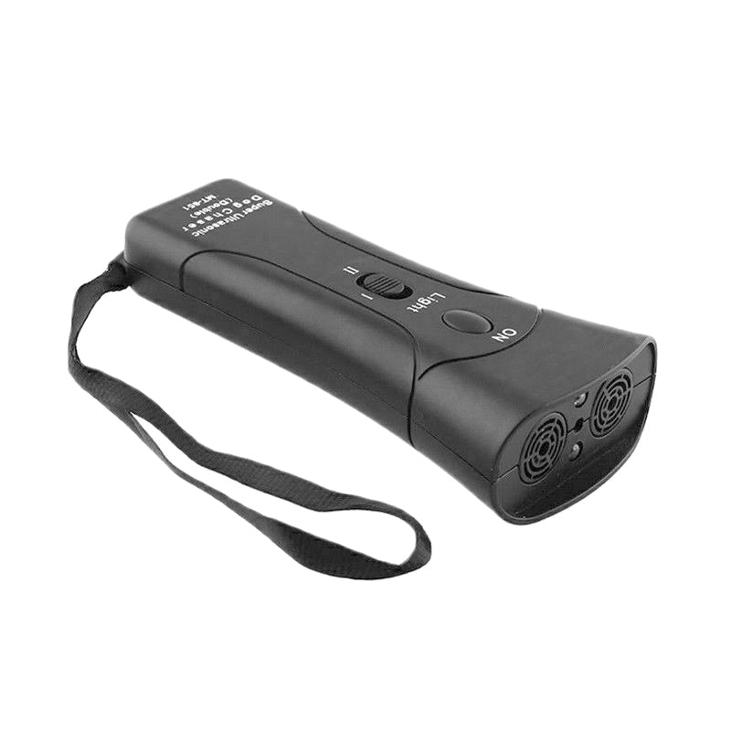 HKM-6683197 Ultrasonic Dog Training Device with LED Flashlight – 3-in-1 Repeller for Dog Behavior Control
