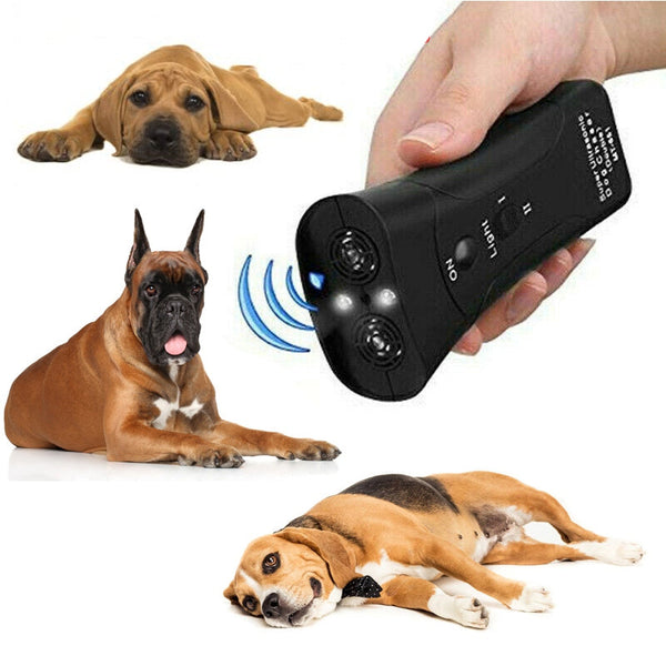 HKM-6683197 Ultrasonic Dog Training Device with LED Flashlight – 3-in-1 Repeller for Dog Behavior Control