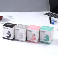 HKM-668371 Adjustable Folding Mobile Phone Holder for Desktop Use – Black, White, Pink, Blue