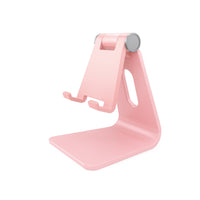 HKM-668371 Adjustable Folding Mobile Phone Holder for Desktop Use – Black, White, Pink, Blue