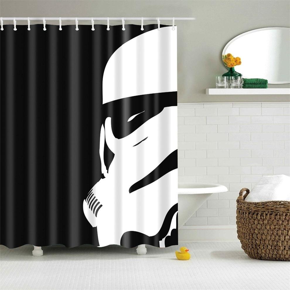 HKM-668371 Waterproof 3D Digital Printing Shower Curtain - 180x180cm Polyester Design