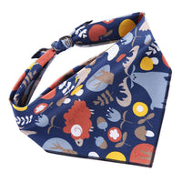 HKM-6684093 Adjustable Cotton Dog Bandana for Small to Large Pets - Triangle Scarf, Checkered Pattern