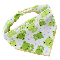 HKM-6684093 Adjustable Cotton Dog Bandana for Small to Large Pets - Triangle Scarf, Checkered Pattern