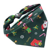 HKM-6684093 Adjustable Cotton Dog Bandana for Small to Large Pets - Triangle Scarf, Checkered Pattern