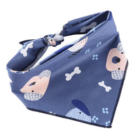 HKM-6684093 Adjustable Cotton Dog Bandana for Small to Large Pets - Triangle Scarf, Checkered Pattern