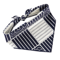 HKM-6684093 Adjustable Cotton Dog Bandana for Small to Large Pets - Triangle Scarf, Checkered Pattern