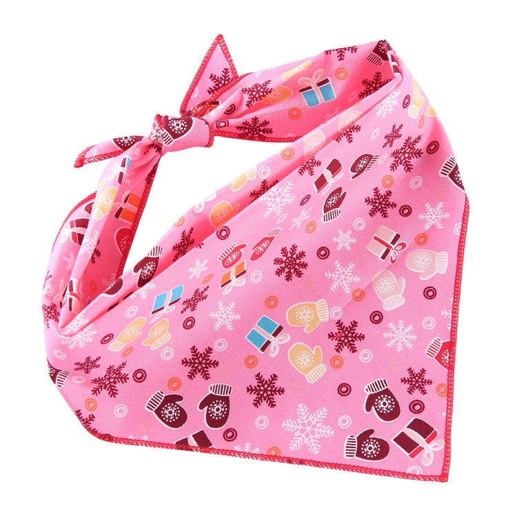 HKM-6684093 Adjustable Cotton Dog Bandana for Small to Large Pets - Triangle Scarf, Checkered Pattern