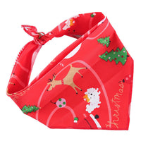 HKM-6684093 Adjustable Cotton Dog Bandana for Small to Large Pets - Triangle Scarf, Checkered Pattern