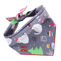 HKM-6684093 Adjustable Cotton Dog Bandana for Small to Large Pets - Triangle Scarf, Checkered Pattern
