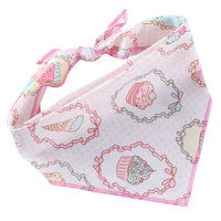 HKM-6684093 Adjustable Cotton Dog Bandana for Small to Large Pets - Triangle Scarf, Checkered Pattern