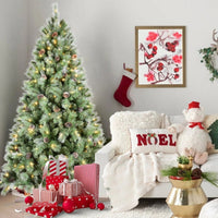 HKM-668435 PVC Christmas Tree with Pine Cones - Multiple Sizes and Warm White LED Lights