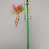 HKM-6684733 Colored Ball Cat Teaser Wand for Interactive Playtime