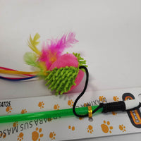 HKM-6684733 Colored Ball Cat Teaser Wand for Interactive Playtime