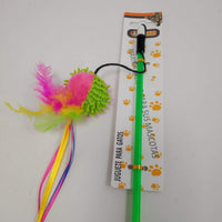 HKM-6684733 Colored Ball Cat Teaser Wand for Interactive Playtime