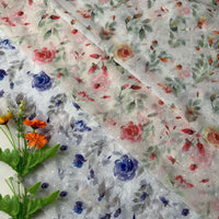 HKM-668499 Chiffon Gold Printed Hanfu Fabric for Spring and Summer - 100% Polyester, 148cm Wide