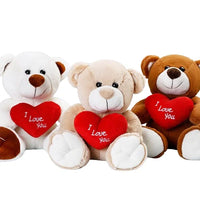 HKM-668499 Super Soft 25cm Plush Teddy Bear with Heart - Ideal Gift for Valentine's Day and Birthdays