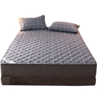 HKM-668499 Thin Cotton and Polyester Fiber Mattress Pad for Double Bed Home Use