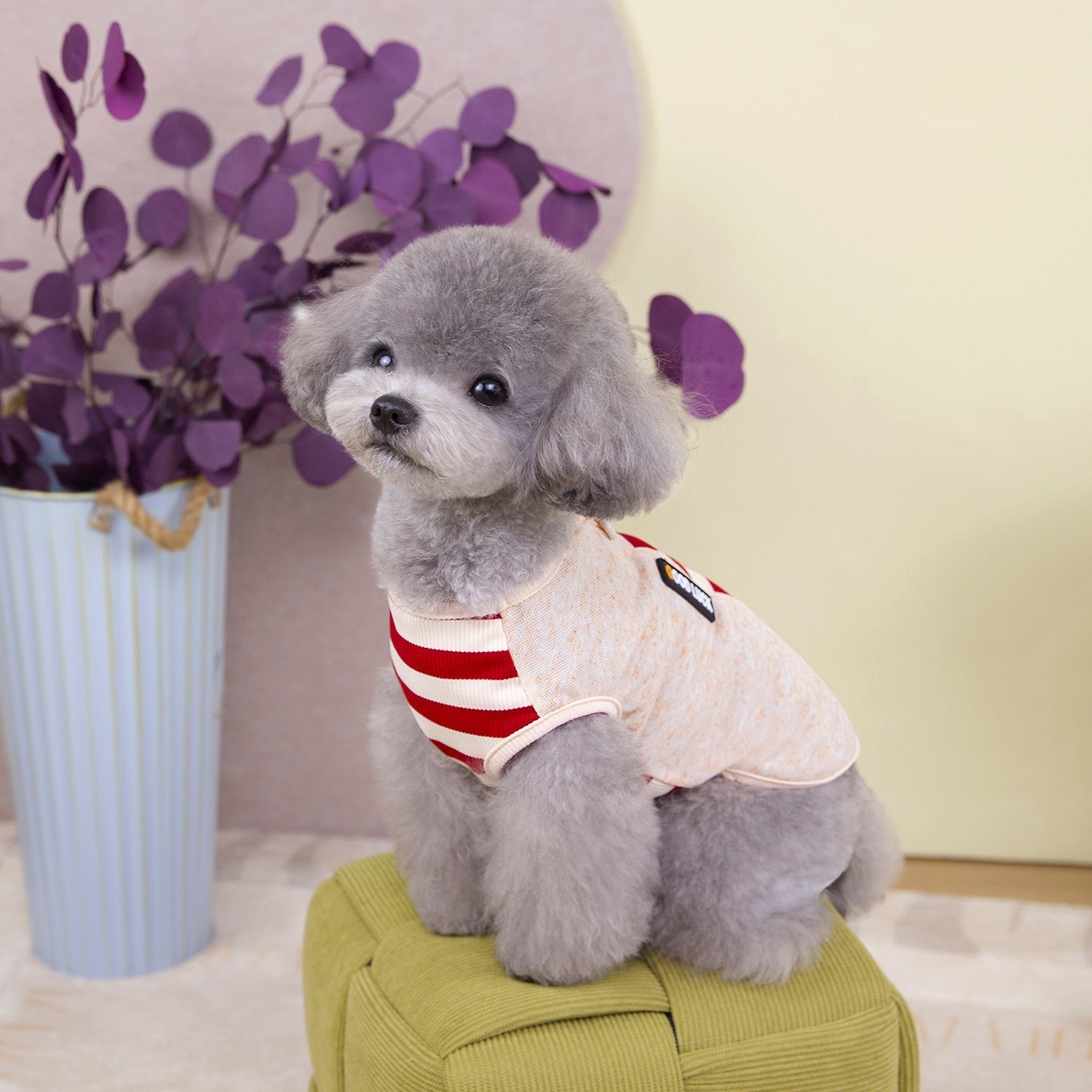 HKM-6685501 Casual Polyester Pet Vest in Purple, Blue, and Wine Red - Sizes S to XXL