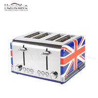HKM-668563 4-Slice Automatic Pop-Up Toaster with Custom Pattern Design for Kitchen Use