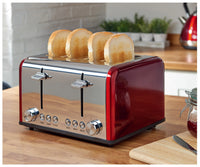 HKM-668563 4-Slice Automatic Pop-Up Toaster with Custom Pattern Design for Kitchen Use