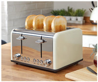 HKM-668563 4-Slice Automatic Pop-Up Toaster with Custom Pattern Design for Kitchen Use
