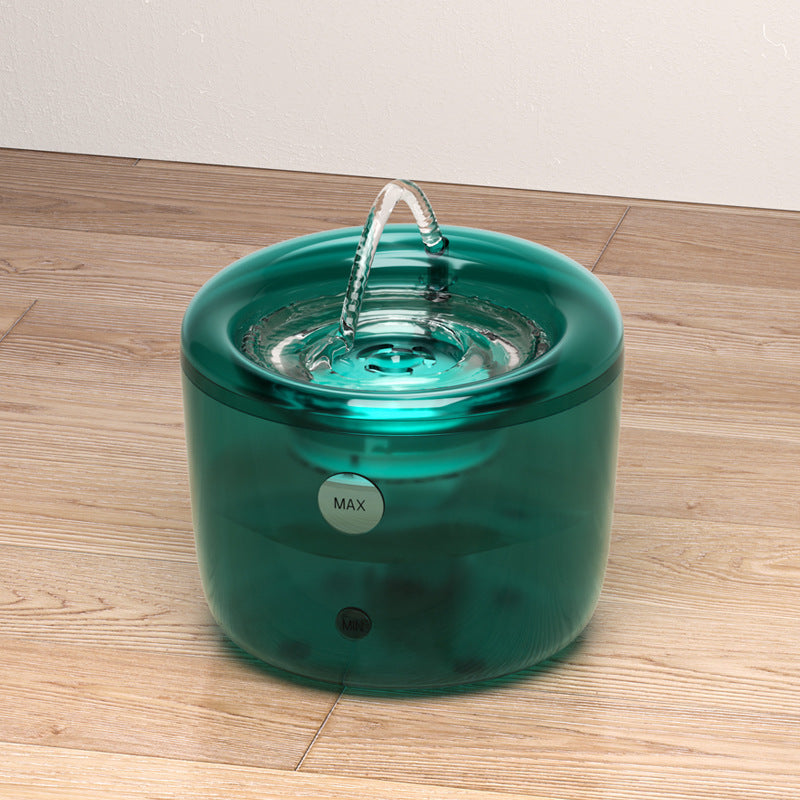 HKM-6685757 Automatic Pet Water Fountain with Large Capacity and Induction Water Outlet for Dogs and Cats - Gray/Green