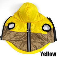 HKM-6686269 Hooded Warm Cotton Coat for Pets - Soft Satin Fabric, Multiple Sizes Available