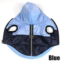 HKM-6686269 Hooded Warm Cotton Coat for Pets - Soft Satin Fabric, Multiple Sizes Available