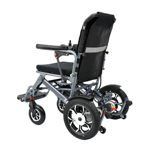 HKM-668691 Lightweight Portable Remote Control Electric Aluminium Alloy Wheelchair with Lithium Battery