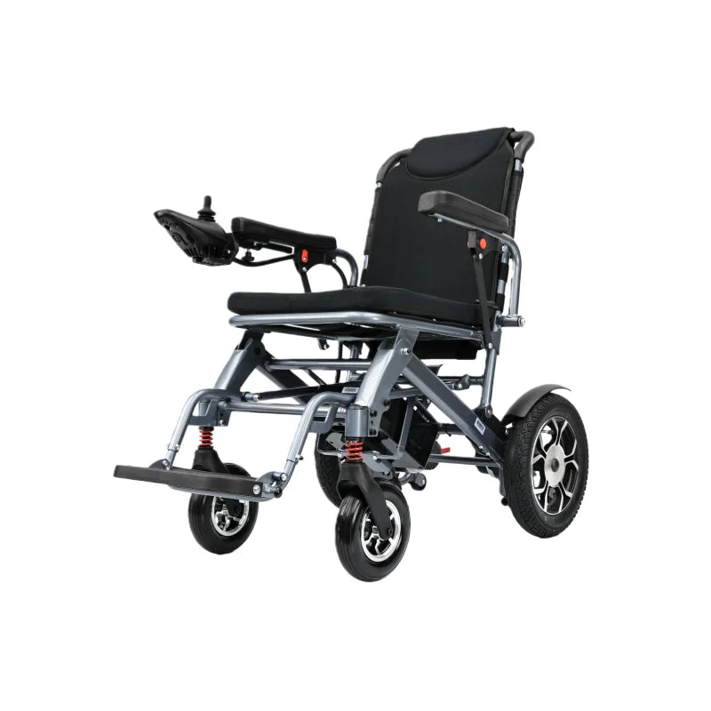 HKM-668691 Lightweight Portable Remote Control Electric Aluminium Alloy Wheelchair with Lithium Battery