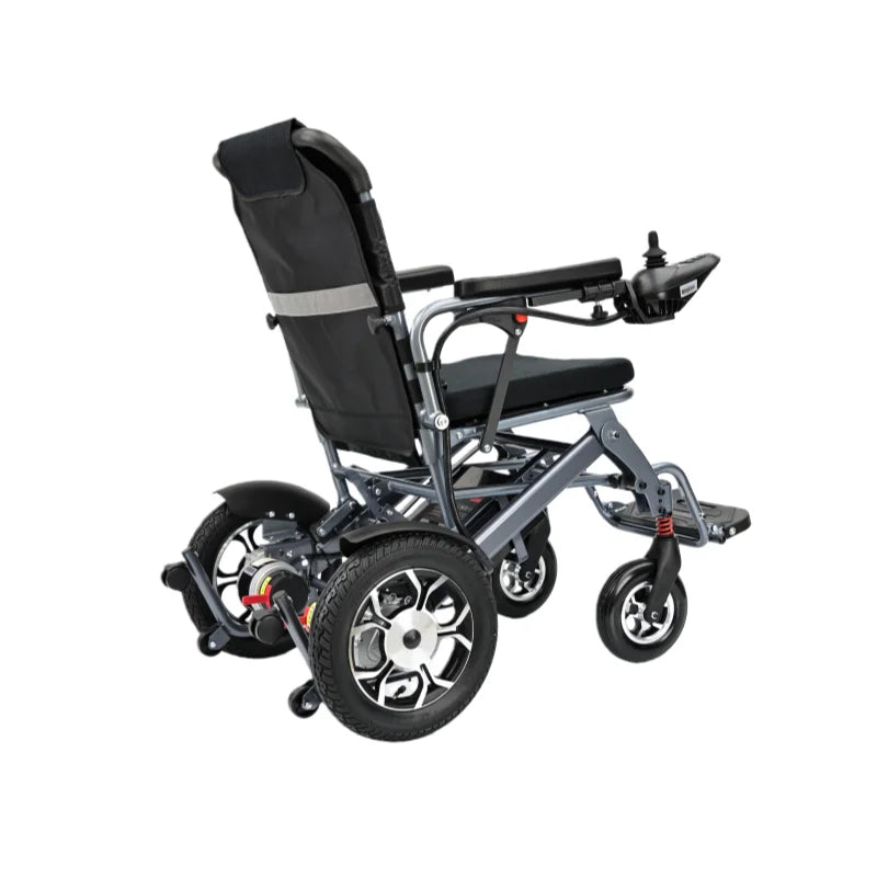 HKM-668691 Lightweight Portable Remote Control Electric Aluminium Alloy Wheelchair with Lithium Battery