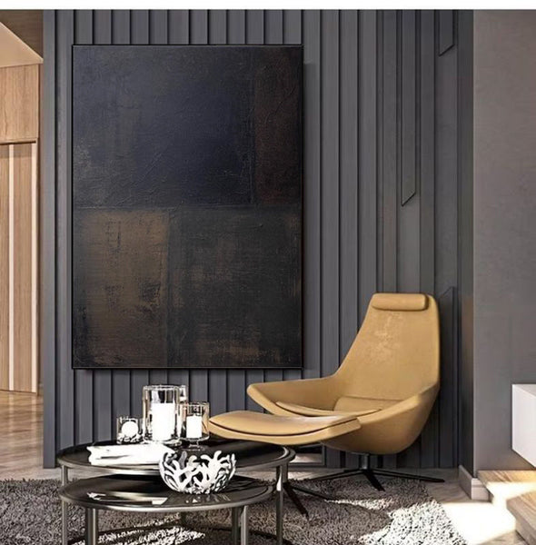 HKM-668755 Handmade Abstract Oil Painting on Canvas for Living Room and Home Decor - Rolled Unstretched Art