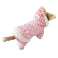 HKM-6688061 Polka Dot Cotton Dog Jacket - Windbreaker Style Down Coat for Pets