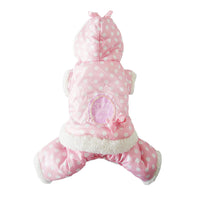 HKM-6688061 Polka Dot Cotton Dog Jacket - Windbreaker Style Down Coat for Pets