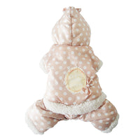 HKM-6688061 Polka Dot Cotton Dog Jacket - Windbreaker Style Down Coat for Pets