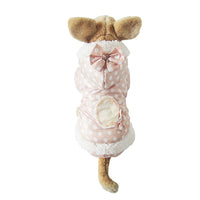 HKM-6688061 Polka Dot Cotton Dog Jacket - Windbreaker Style Down Coat for Pets