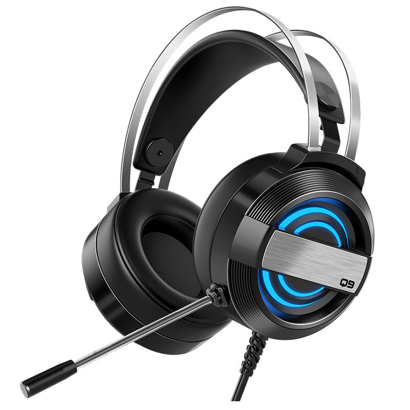 HKM-668883 Wired Gaming Headset with Microphone and Earmuff Design