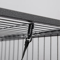 HKM-6689341 Multi-Tier Small Animal Cage with Rolling Wheels and Storage Shelf for Ferrets, Chinchillas, and Other Pets