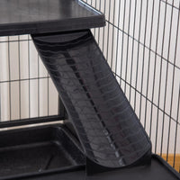 HKM-6689341 Multi-Tier Small Animal Cage with Rolling Wheels and Storage Shelf for Ferrets, Chinchillas, and Other Pets