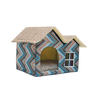 HKM-6689725 Double Top Waterproof Pet House with Soft Cushioned Pad - 55*40*42 cm Size