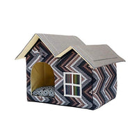 HKM-6689725 Double Top Waterproof Pet House with Soft Cushioned Pad - 55*40*42 cm Size