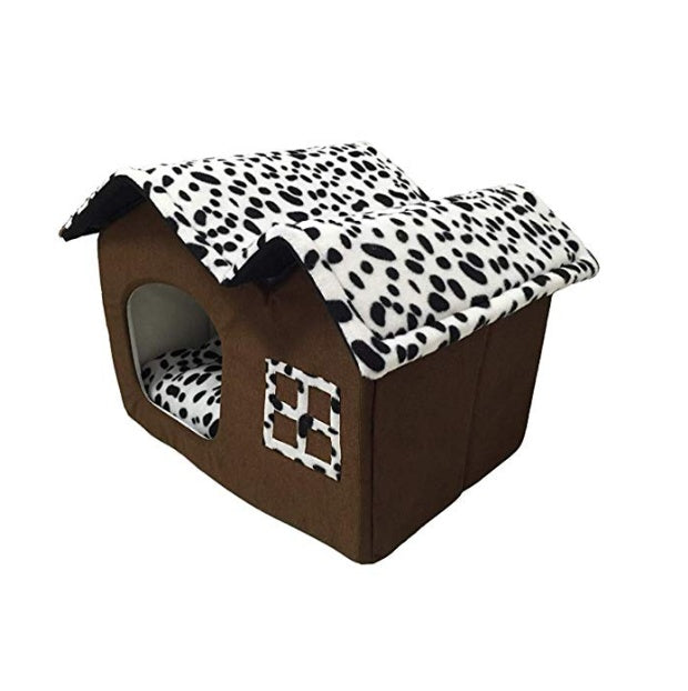 HKM-6689725 Double Top Waterproof Pet House with Soft Cushioned Pad - 55*40*42 cm Size