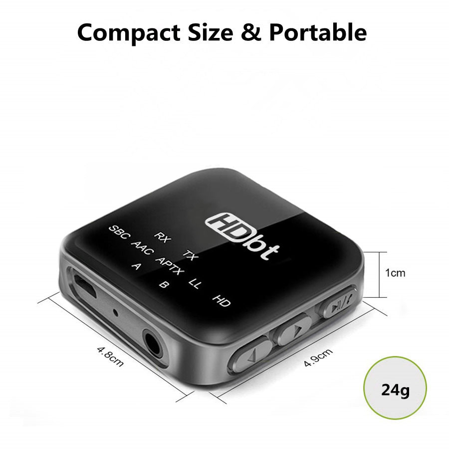 HKM-669011 Lossless Audio Bluetooth Headphone Adapter with Call Function and Power Display - Model B20mini
